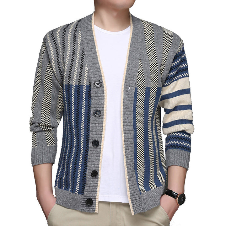 Cardigan jacket fashion for men with V-neck and elegant structured design Lune London