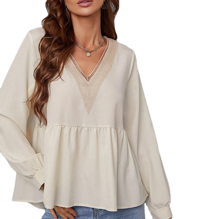 Blouse femme avec manches enrichies et dentelle Chic & Stil