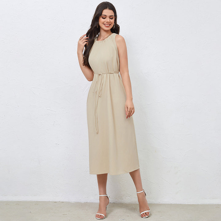 Robe mi-longue pour femme avec cordon élégant et ourlet flottant Chic & Stil