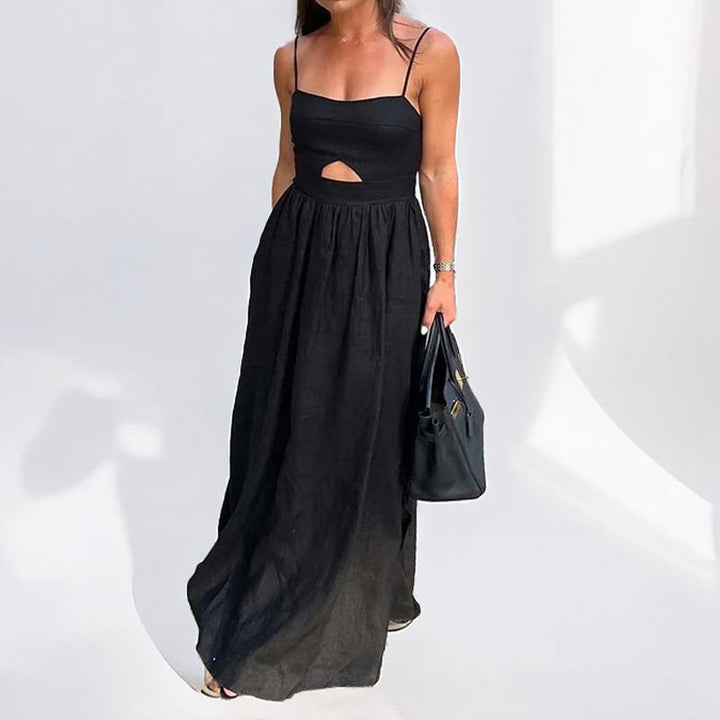 Robe maxi femme avec détail découpé et jupe fluide Chic & Stil