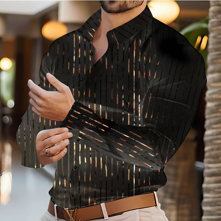 Lune London Slim-fit Striped Button-up Shirt for Men