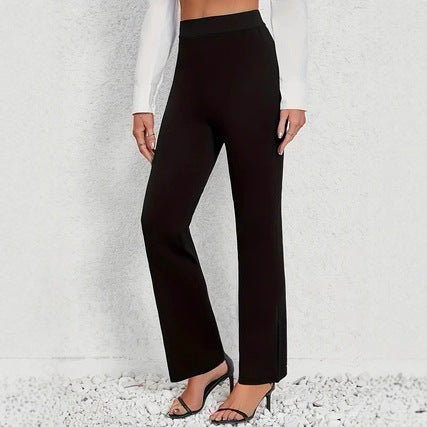 Elegant stretch long pants for women with wide legs Lune London