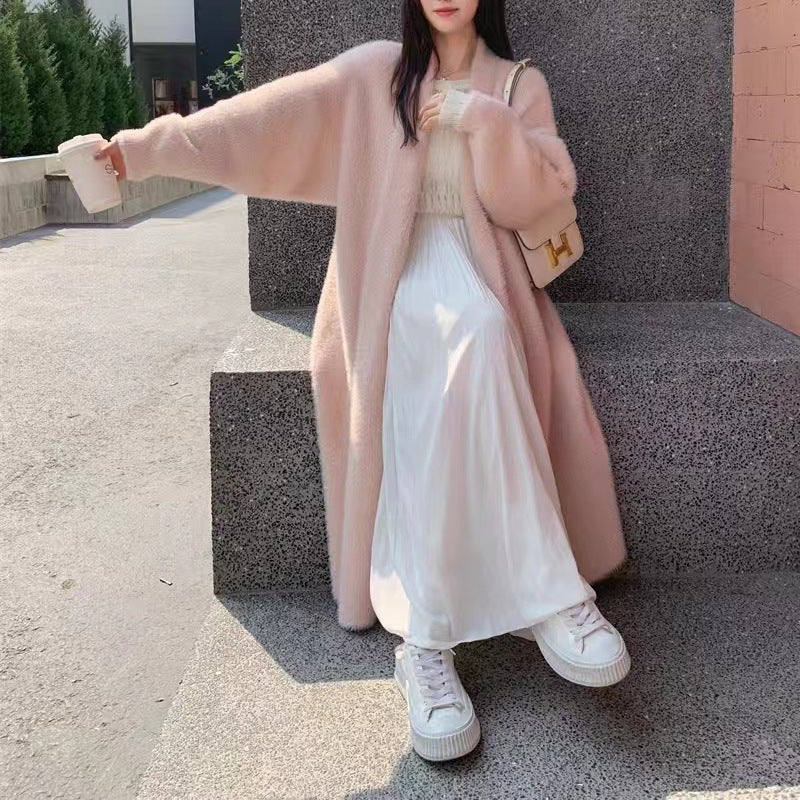 Cardigan Maxi Doux pour Femmes avec Décolleté en V Profond et Silhouette Oversize Chic & Stil