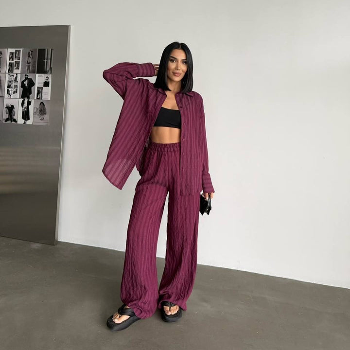 Lune London Women's Casual Shirt and Pant Set