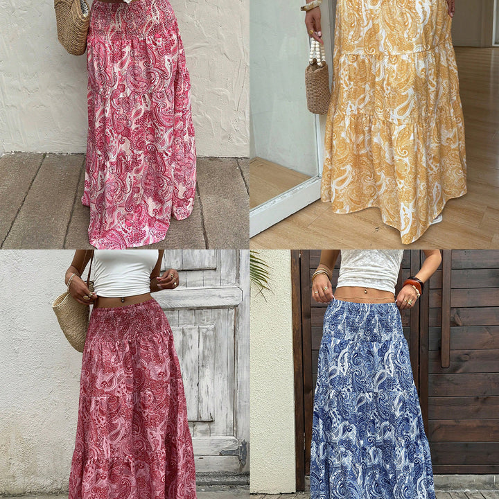Piñata skirt for women with boho pattern and elastic waist Lune London
