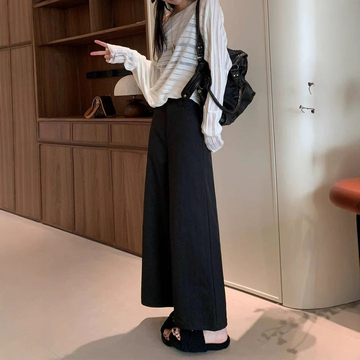 Femme Pantalons Taille Haute Large-Cut Chic & Stil