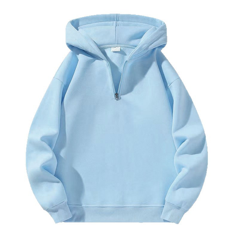 Women's hooded sweatshirt with short zipper and relaxed fit Lune London