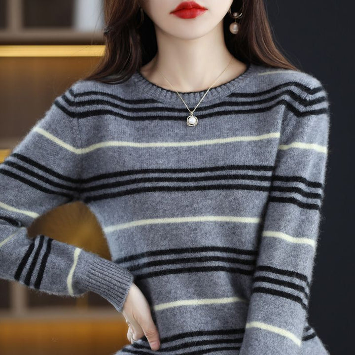 Pull rayé moderne et confortable pour femmes Chic & Stil
