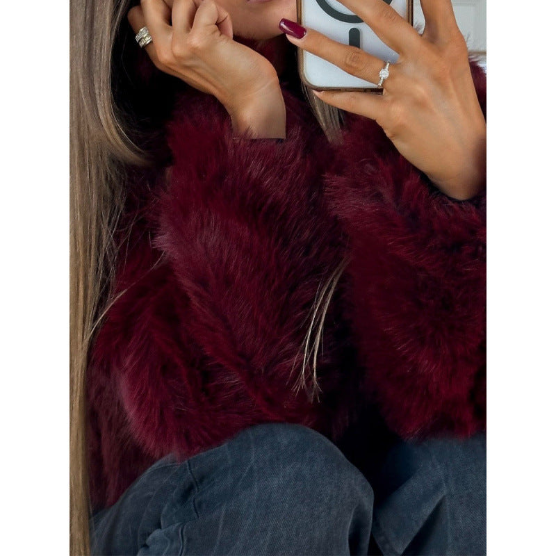 Faux fur jacket for women with a chic elegant cut Lune London
