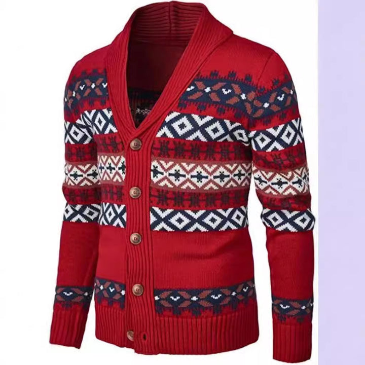 Men's knit jacket with creative pattern Lune London