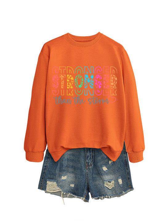 Sweat-shirt pour femmes avec lettrage motivant et coupe décontractée Chic & Stil