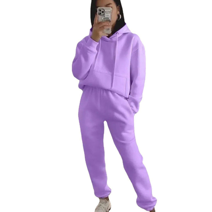 Women Comfortable Fleece Hoodie and Jogging Pants Set Lune London