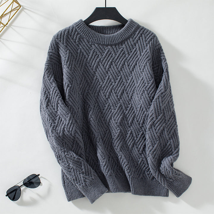 Knitted pullover for women with a modern structured pattern and a comfortable fit Lune London