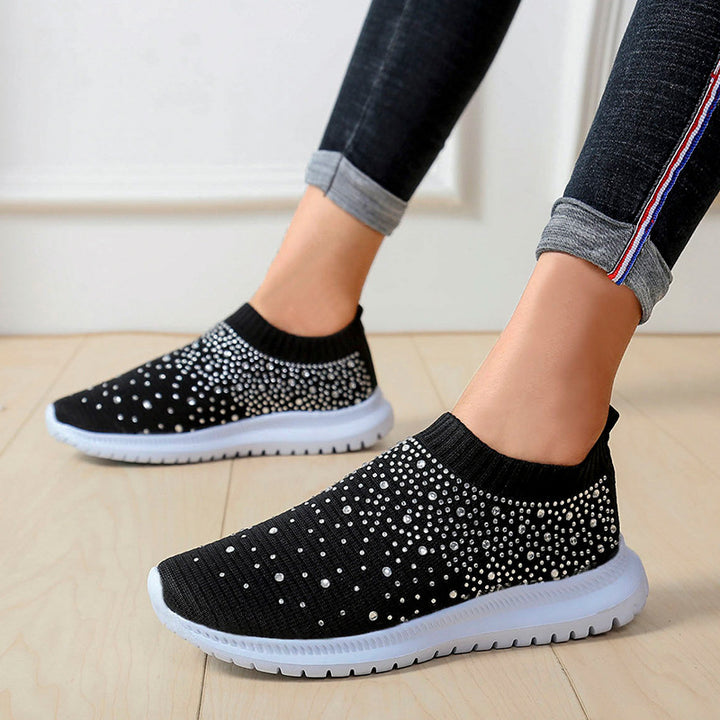 Ladies Chic Sporty Glitter Sneakers