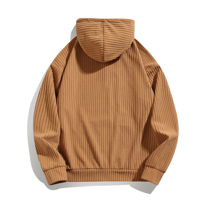 Men's hoodie with rib texture and structured design and practical pockets Lune London
