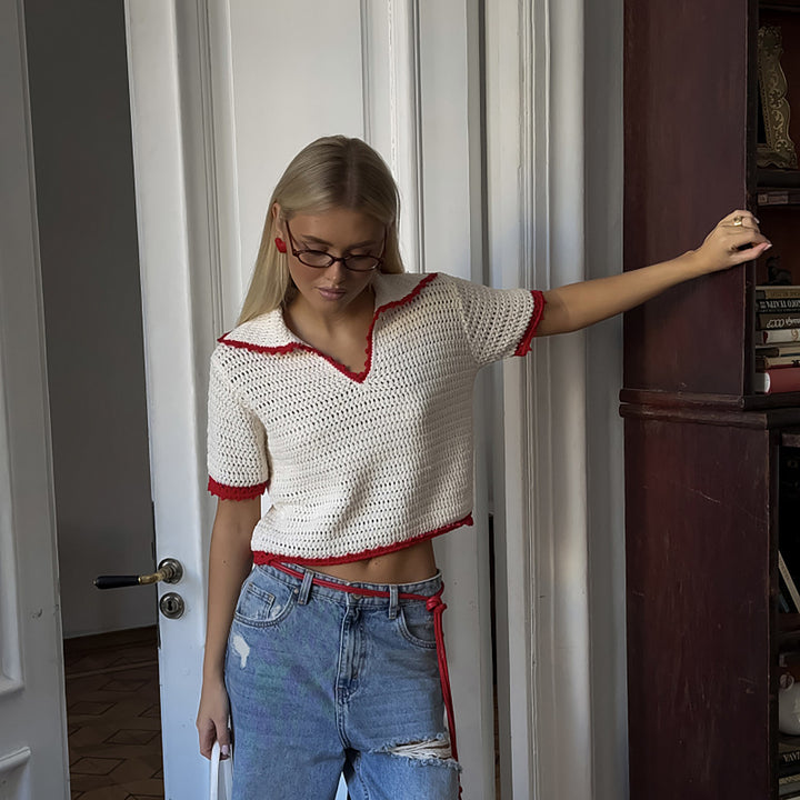 Loose crochet sweater for women Lune London