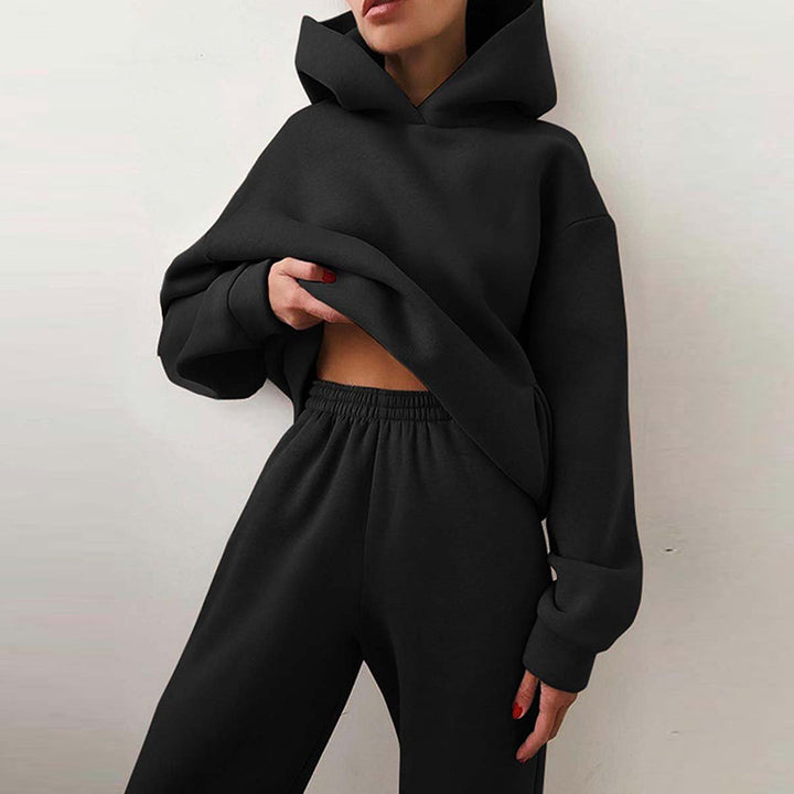 Ensemble de sweat à capuche surdimensionné et de pantalon de jogging pour femmes Chic & Stil