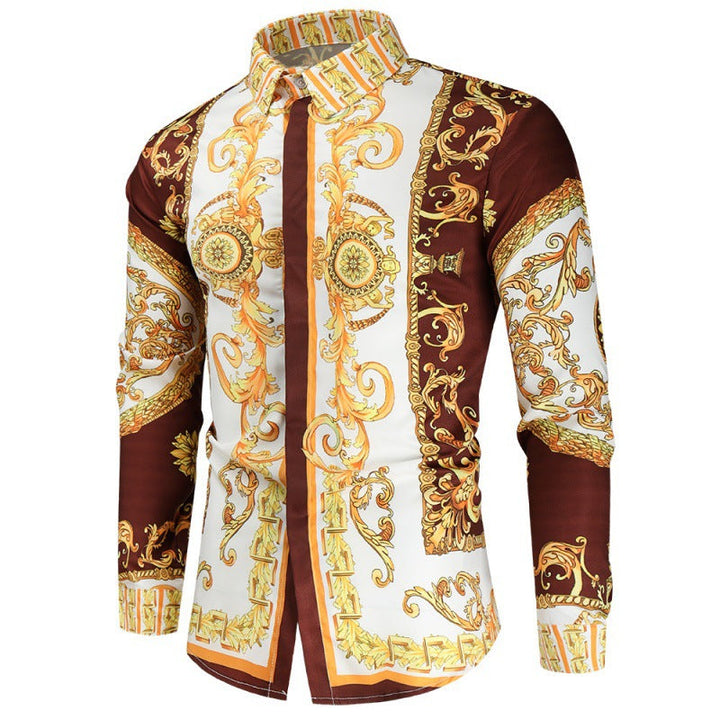Men's Luxury Shirt with Impressive Baroque Pattern Lune London