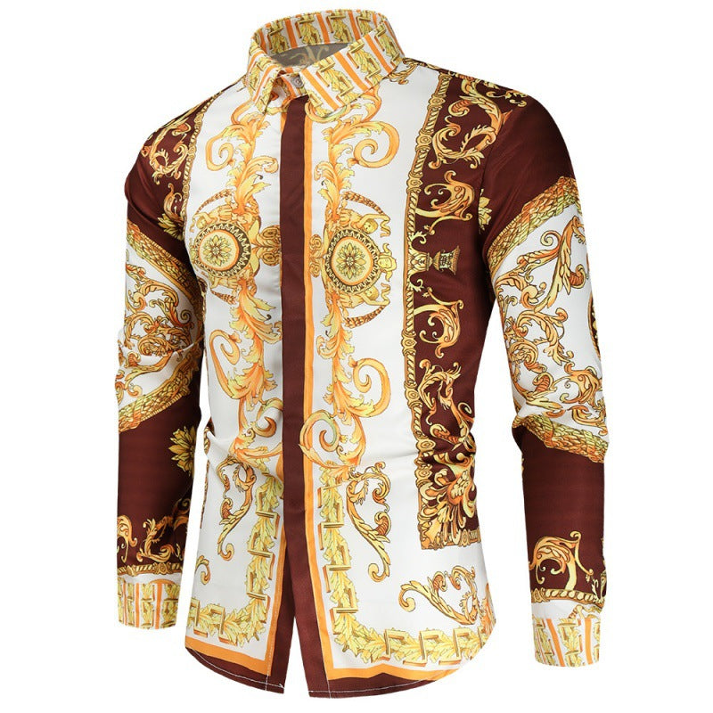 Men's Luxury Shirt with Impressive Baroque Pattern Lune London