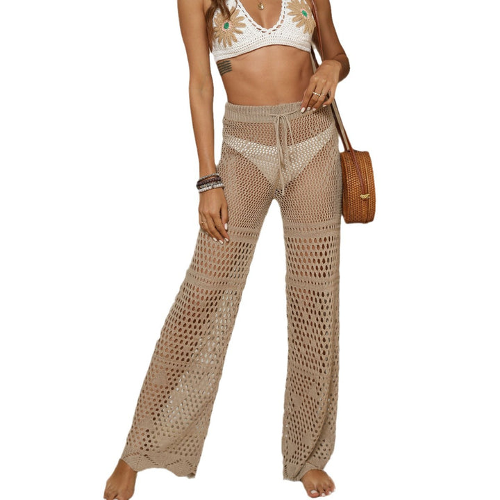 Lune London crochet bikini top and mesh pants set