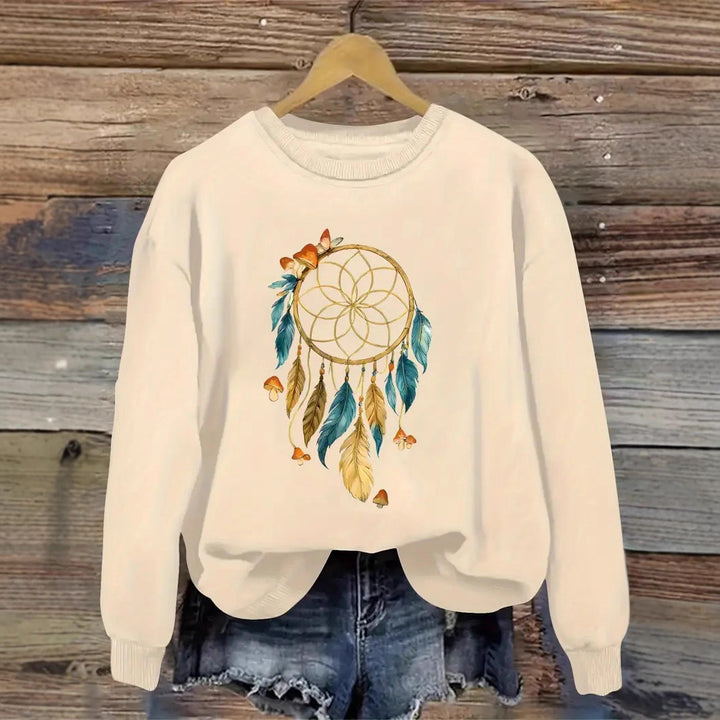 Sweatshirt pour femme avec design artistique de capteur de rêves Chic & Stil