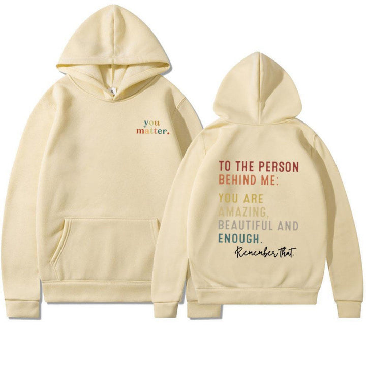 Women's hoodie with motivating lettering Lune London