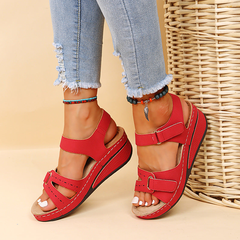 Women adjustable comfort platform sandals Lune London