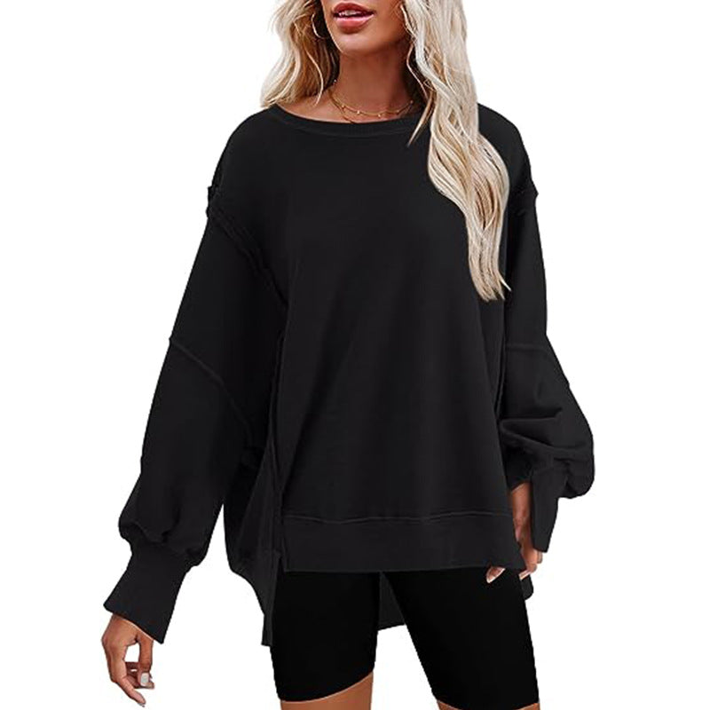 Ladies Oversized Sweatshirt with Puff Sleeves Lune London