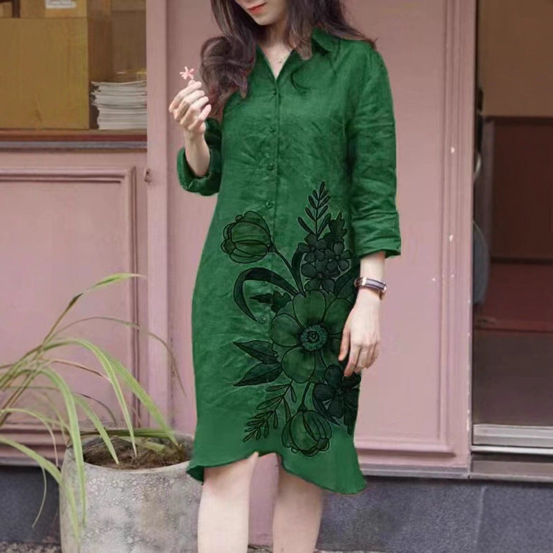 Robe chemise femme avec imprimés floraux et coupe cintrée Chic & Stil