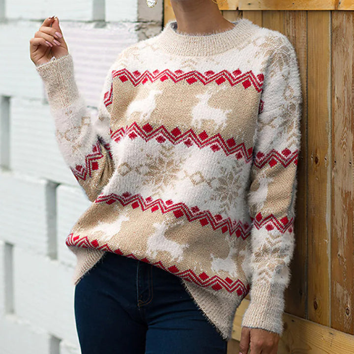 Ladies Comfortable Chic Christmas Sweater
