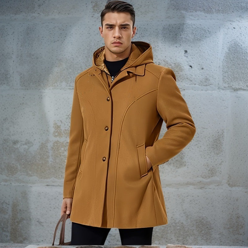 Men's transitional jacket with hood and modern details Lune London
