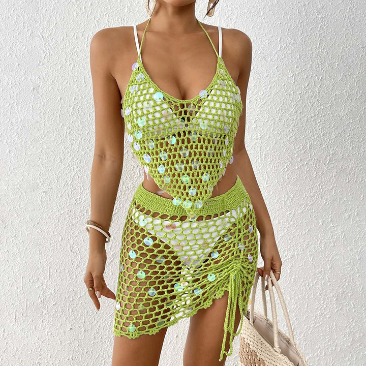 Lune London crochet bikini set with beads for women
