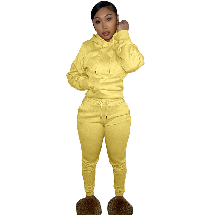 Ladies Sporty Jogging Set with Hood and Elastic Waist Lune London