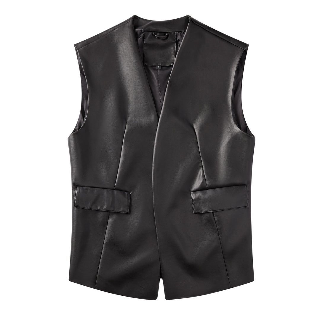Transitional women's leather vest in high quality Lune London