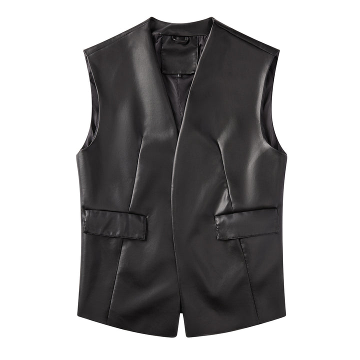 Transitional women's leather vest in high quality Lune London