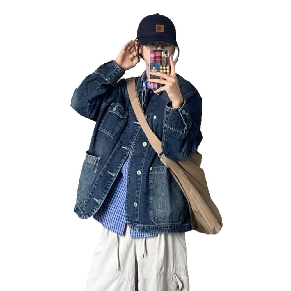 Veste en denim pour femmes avec grandes poches Chic & Stil