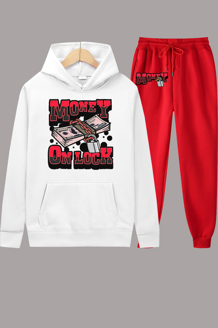 Women's hoodie and jogging pants set with catchy graphic pattern Lune London