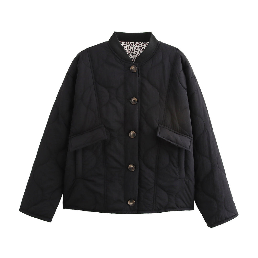 Ladies quilted transition jacket with practical pockets Lune London