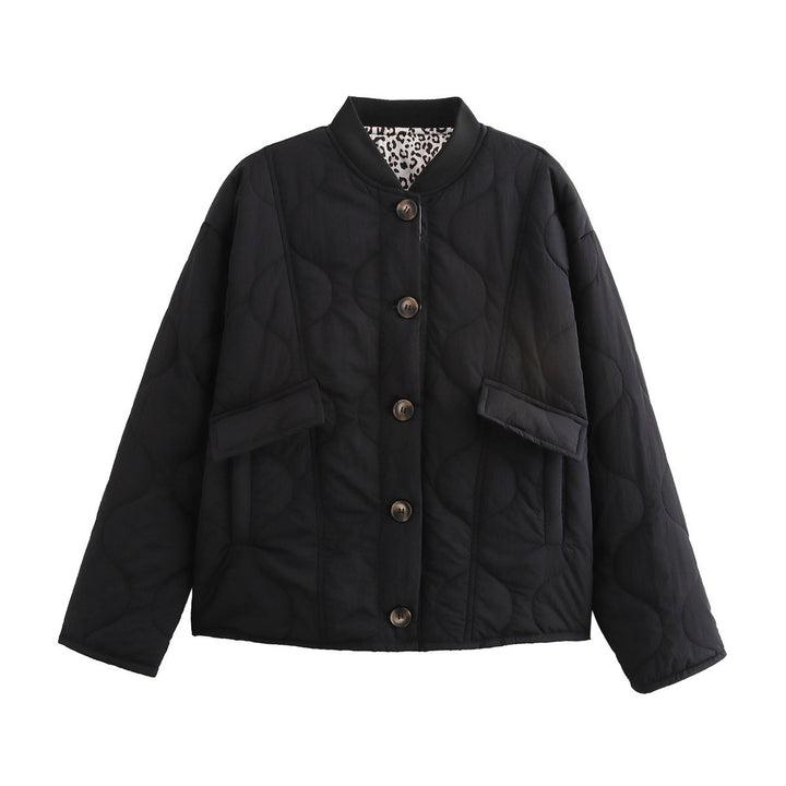 Ladies quilted transition jacket with practical pockets Lune London