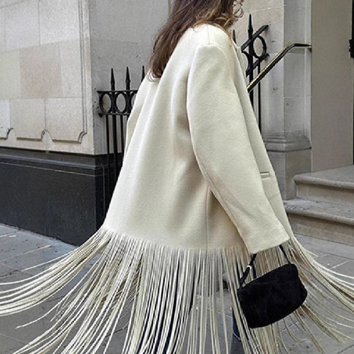 Manteau surdimensionné pour femmes avec franges Chic & Stil