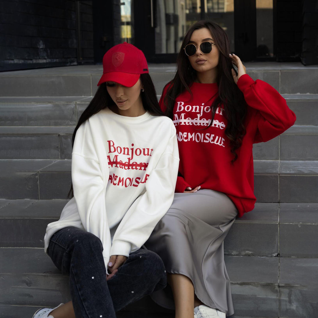 Casual sweatshirt for women with creative inscription Lune London
