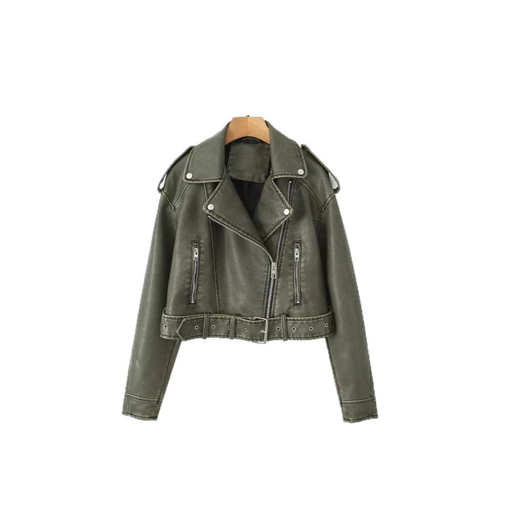 Ladies trendy biker jacket in denim Lune London
