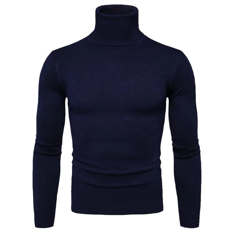 Elegant turtleneck pullover for men in fine merino wool Lune London