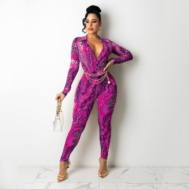 Ladies Exotic Animal Print Bodysuit Lune London