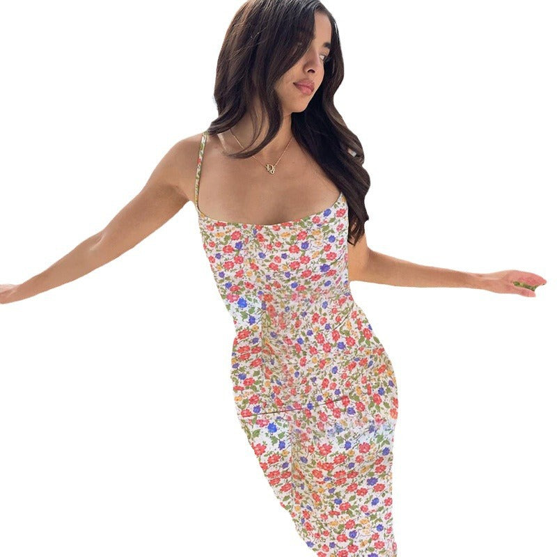Chic and elegant floral bodycon maxi dress for women