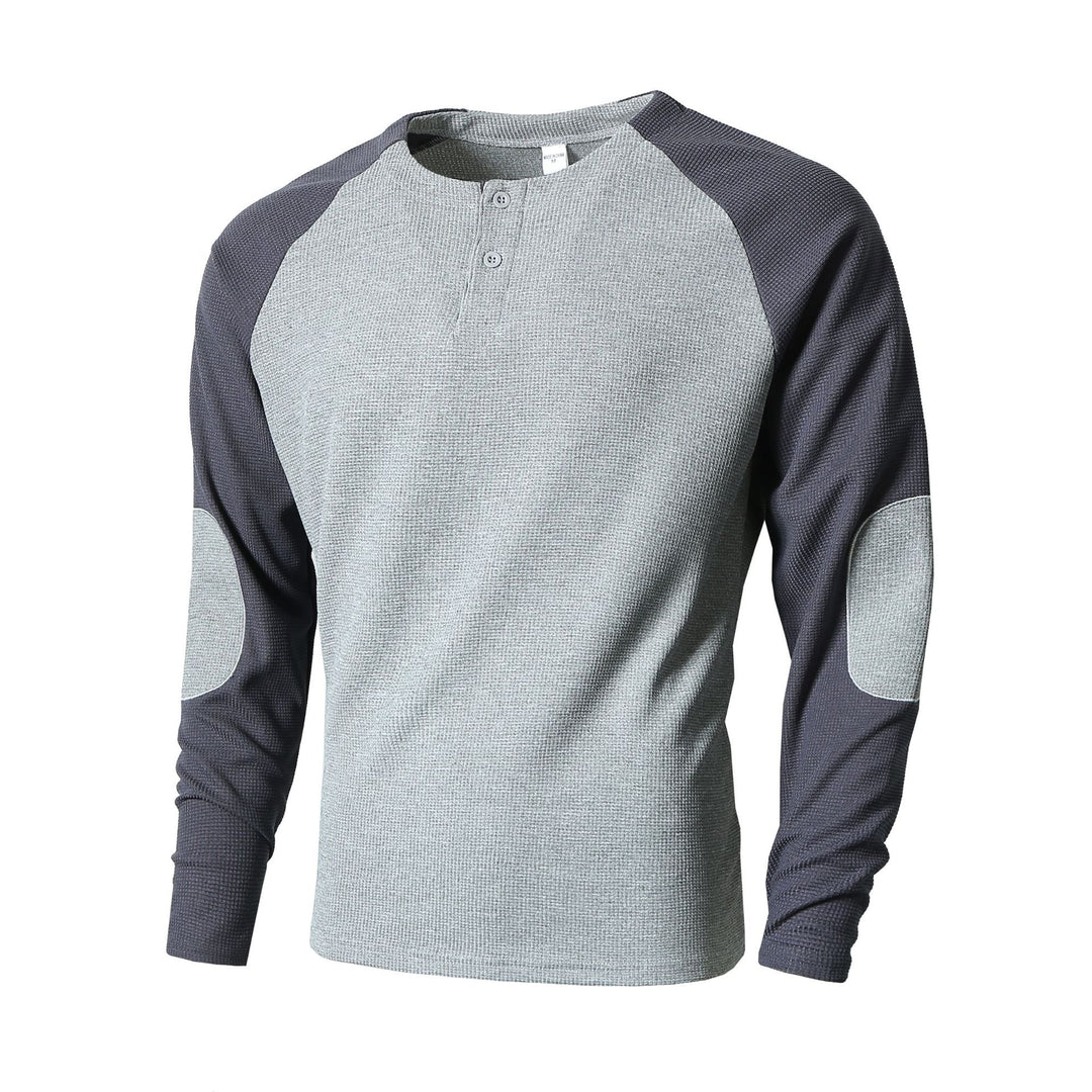Men's long sleeve shirt with ruched shoulders and stylish contrasting design Lune London