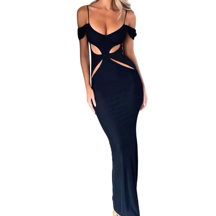 Maxi cut-out dress for women with shoulder details Chic & Stil