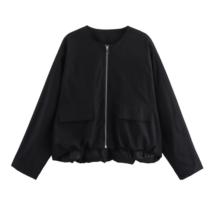 Fashion transition jacket for women with large pockets and elastic waist Lune London
