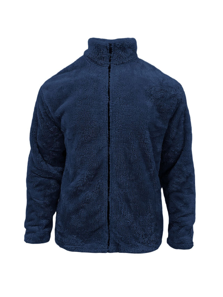 Comfortable fleece jacket for men with high collar and practical pockets Lune London