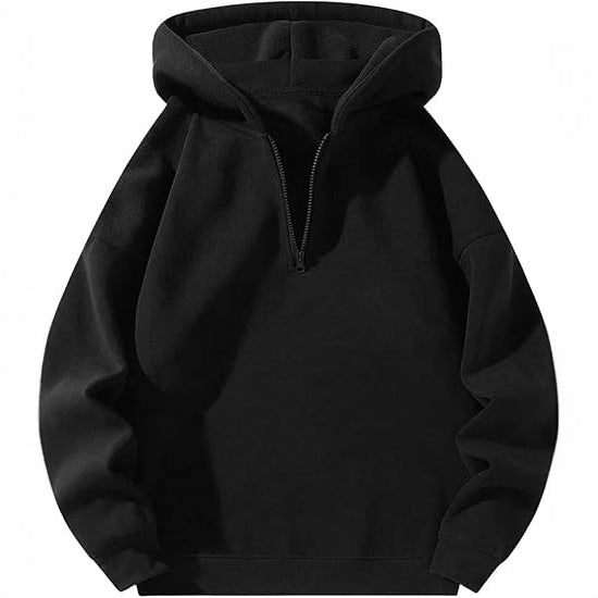 Men's sporty hoodie with half-zipper Lune London